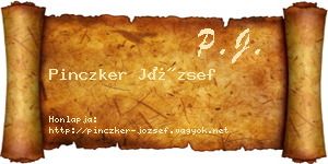 Pinczker József névjegykártya